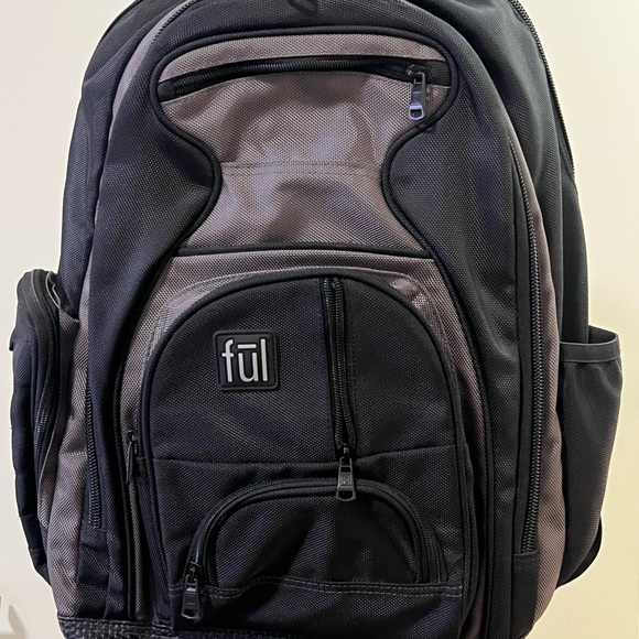 Ful Black and Gray Multi-Compartment Backpack - Picture 1 of 4